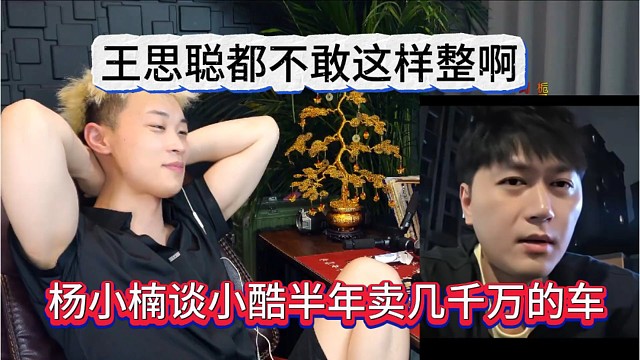 杨小楠谈小酷半年卖几千万的车，王思聪都不敢这样整啊