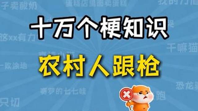 农村人跟枪是什么梗？【十万个梗知识】