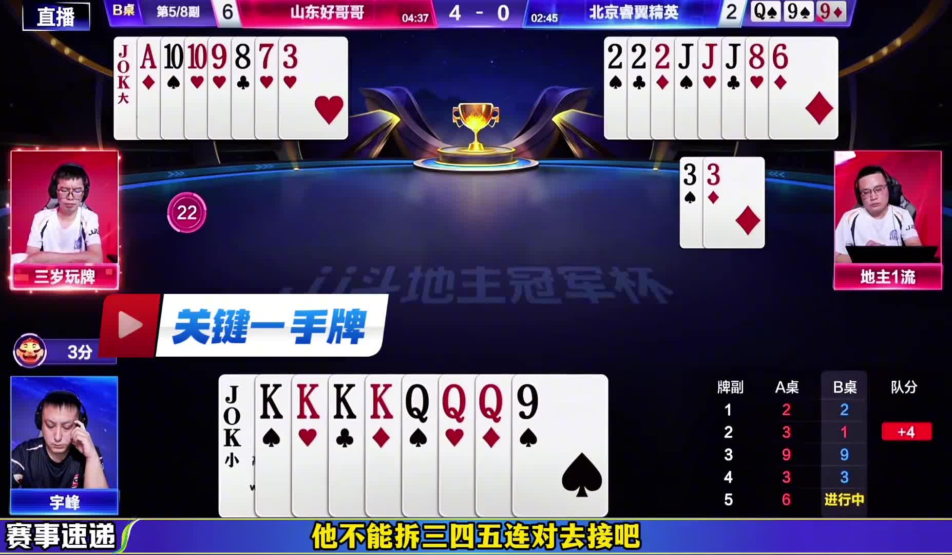 宇峰还是硬啊！一流三岁超级防守，硬被宇峰破局了！