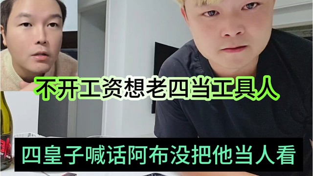 四皇子声称阿布把他当工具人，现实的很