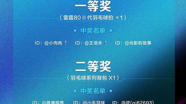 开奖雷霆80 Ⅱ 代先锋体验官名单出炉 火力再进化，体验资格已就位！
感谢所有球友热情投稿恭喜以上球友们中奖！ 
领奖须知
1. 官方将通过邮箱联系中奖用户，请于3个工作日内提交收货地址，逾期视为自动放弃哦
2. 请先锋体验官（一等奖用户）收到雷霆80 Ⅱ 代后，产出实战测评、外观展示等内容，按指定话题发布，真实分享上手感受。 
雷霆80 Ⅱ 代已正式上市！一起期待火力全开的进攻表现！