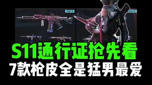S11通行证抢先看，7款枪皮全是猛男最爱！