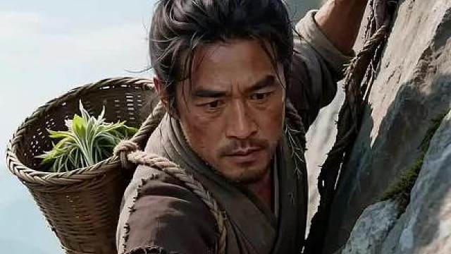 石崖遇真龙