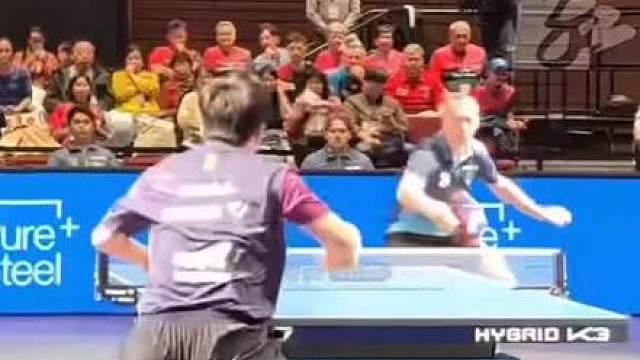樊振东3-0战胜对手，晋级8强，拿下个人职业生涯欧冠首胜，模仿C罗庆祝动作，萌翻全场！