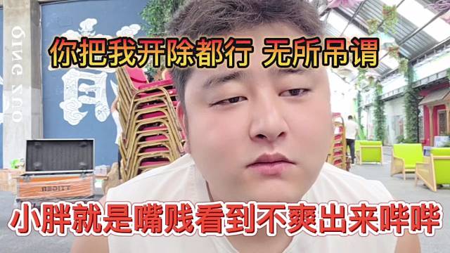 小胖就是嘴贱看到不爽就出来逼逼，你把我开除都行