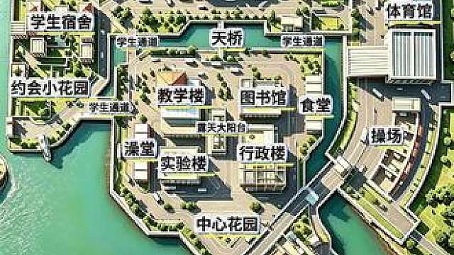 要开学啦，新生先熟悉一下学校地图，欢迎报考航天基地
