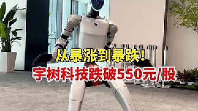 从暴涨到暴跌！宇树科技跌破550元/股，股价跌超50%，市值缩水2280亿