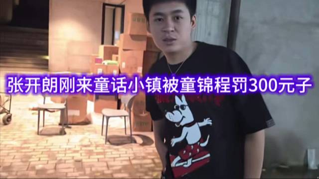 张开朗刚来童话小镇被童锦程罚300元子