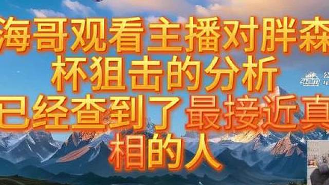 有人查到了胖森杯狙击的真相？ 来看看