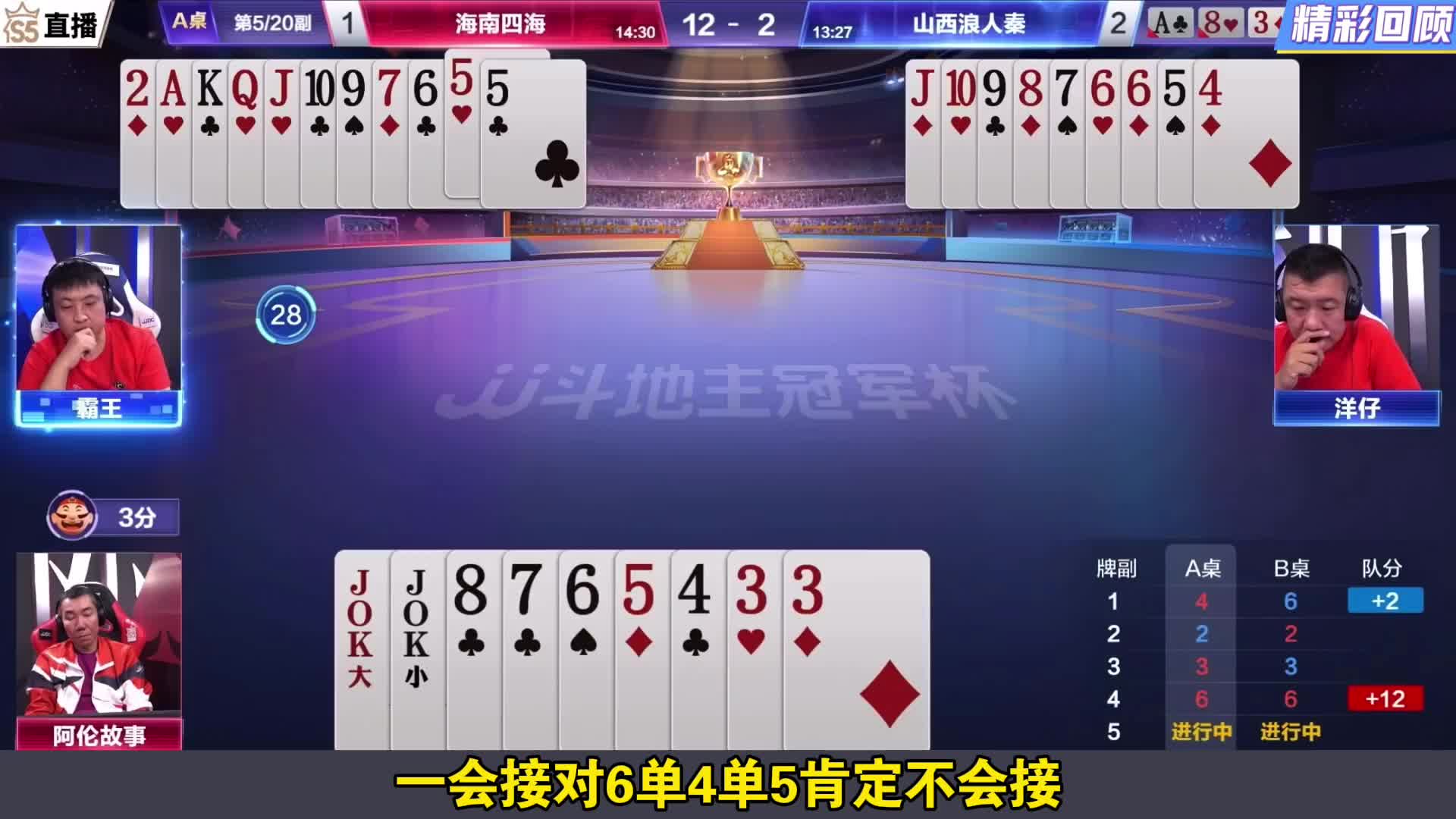 地主手握王炸让过头了