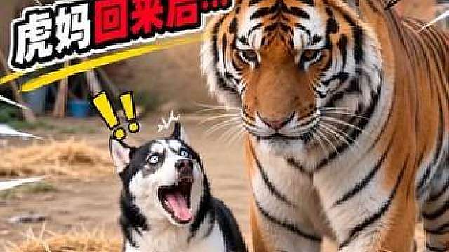 二哈想吃小老虎，当虎妈突然回来后…