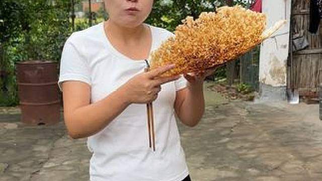 柴火味地锅锅巴，土灶柴火炕出来的烟火味