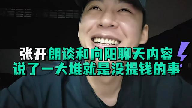张开郎谈和向阳聊天内容说了一大堆就是没提钱的事