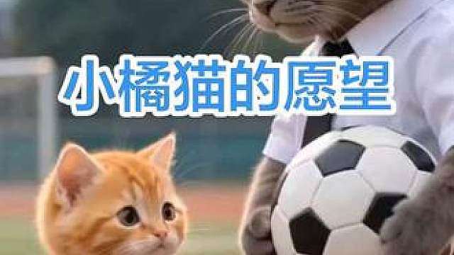 小橘猫的愿望很简单，只是想要一颗足球