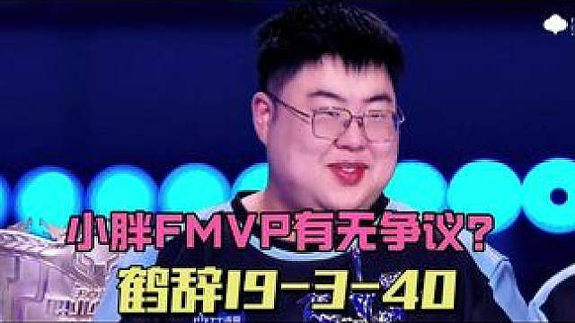 小胖的FMVP该不该给？干了关键的一波，鹤辞19-3-40被忽视