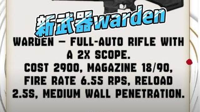 带有二倍瞄准镜的warden爆料