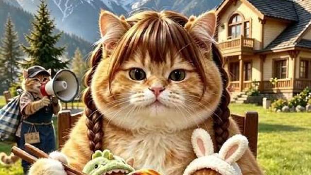 今天吃香甜的烤榴莲，却遇到了伪装成收破烂的偷猫贼！