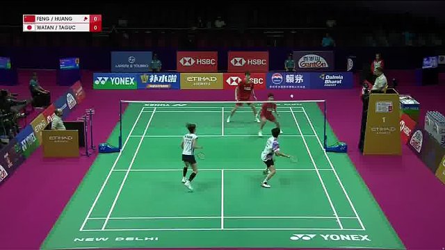 冯彦哲/黄东萍中路协同补位 精准配合避免抢拍或是漏球失误