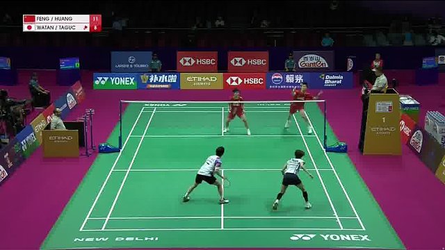 冯彦哲/黄东萍后场重杀下压 后场持续重杀制造强力威胁