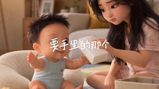 我要你手上的那个 满地玩具他不要，手里的空瓶子他要。如果想让孩子玩哪个，就得自己先玩哪个