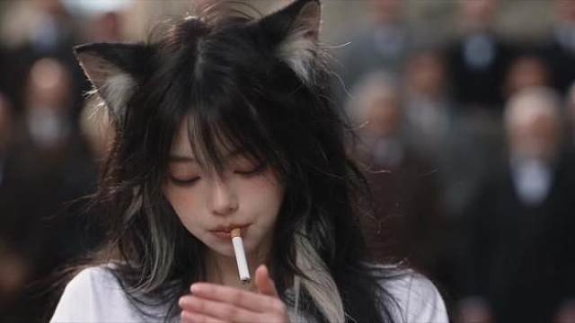 测试一 第五次索尔维会议的物理学家们 
角色替换任务 
中心人物：将点火吸烟及站在人群正中央的主要人物替换为中的角色。中心位置、身体摆放、比例、姿态、动作和画面位置必须与原视频保持一致。 
周围人物：将中心人物周围的所有角色都替换为中的角色，包括中心人物周围所有可见的人 —— 前排、左右两侧、中排和背景。移除原始视频中任何原始周围人物。 
动作与节奏：逐帧保留原始动作编排。每个替换群组必须遵循被替