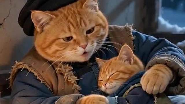一只小橘猫，撑起半个家。这是不是你小时候的模样？