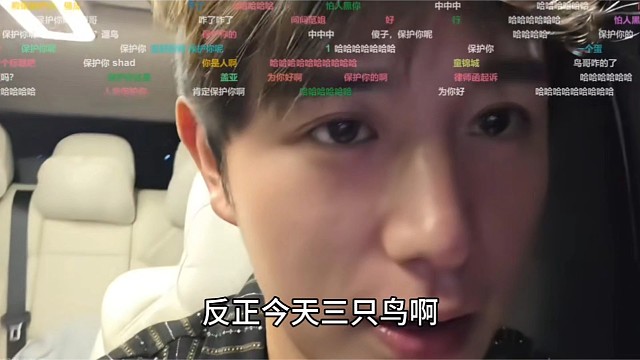 童锦程见到三只鸟十分开心，调侃子圣上电视，和杰哥播完就回庄园