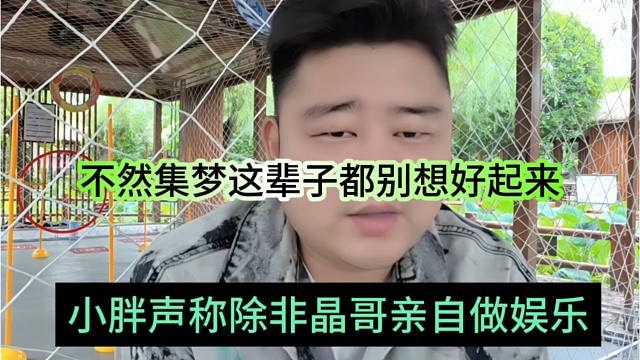 小胖声称除非晶哥亲自回归做娱乐，不然集梦这辈子都别想好起来