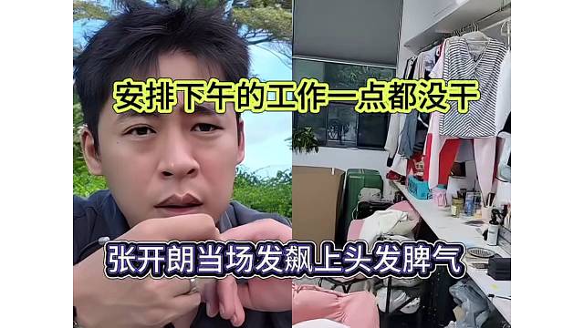 张开朗发飙上头发脾气，安排工作一点都没干