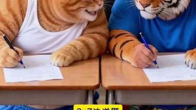 橘猫老爸在大街上找了一个高人，专门教橘猫三乘以七这道题！