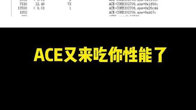 关闭ACE过后还要强行占用电脑性能 希望官网尽快修复这个bug
