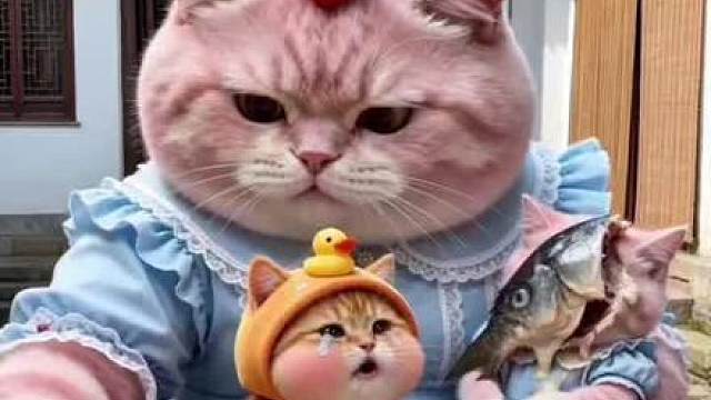 妈妈从来都不偏心，肉先给小橘吃，还是被误会……