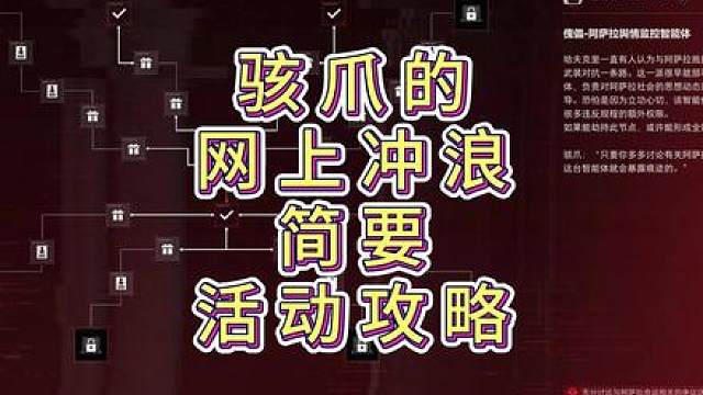 「骇爪的网上冲浪」简要活动攻略