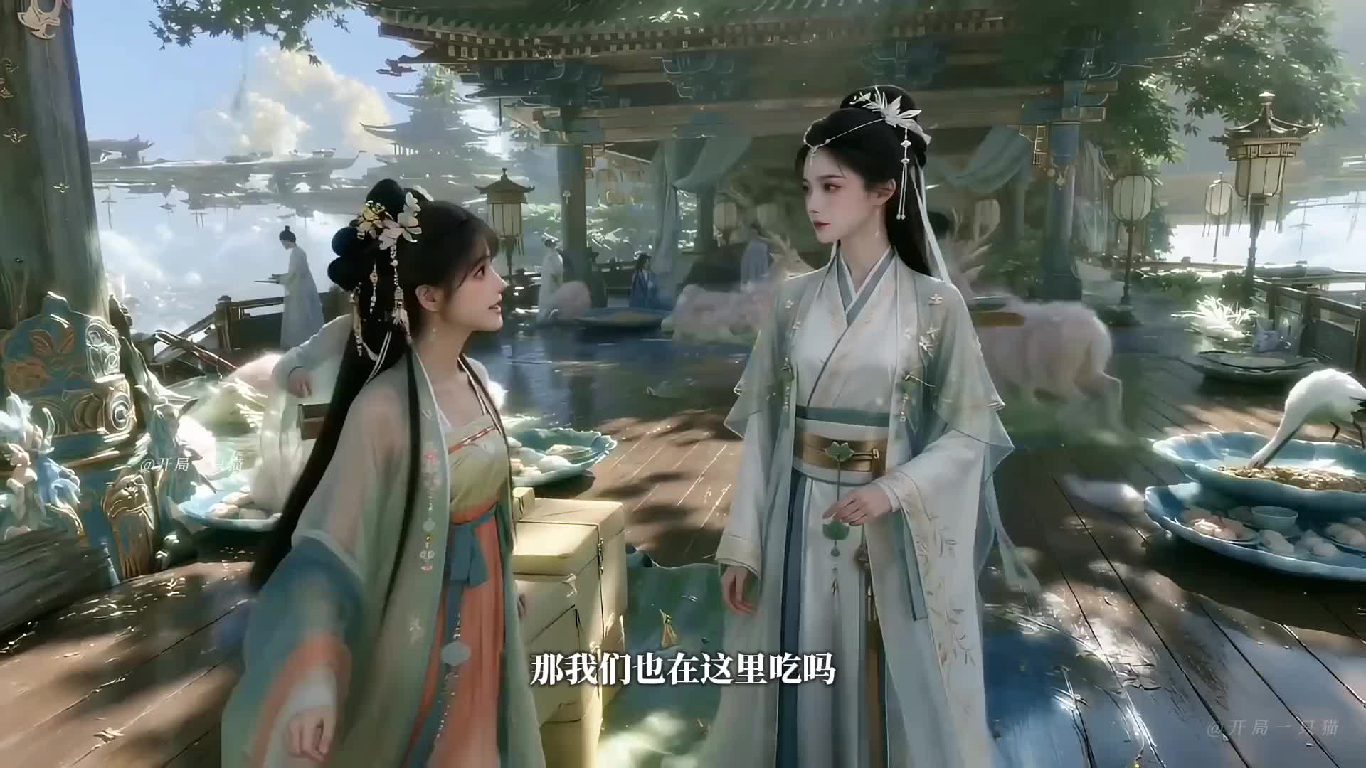 中式仙侠旅行vlog 去修仙门派旅游一日 茉茉：今天被师姐带飞了！开心！