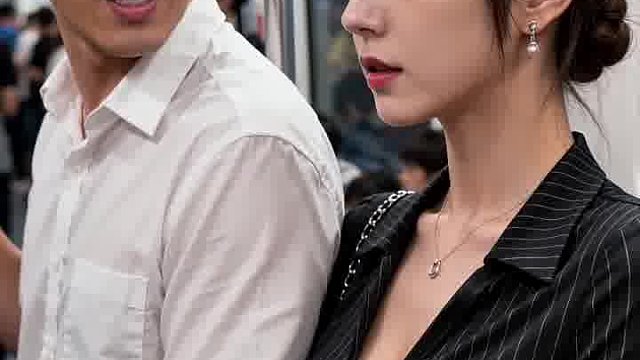 美女在地铁上竟然站都站不稳