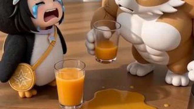 调皮的咕嘎自作自受了