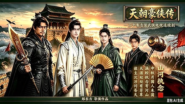 郑东方导演二十集古装武侠剧《天朝豪侠传》人物CP组合火爆上线