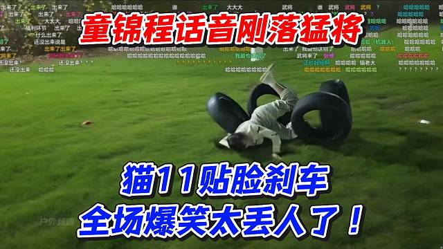 童锦程话音刚落猛将猫11贴脸刹车！全场爆笑太丢人了