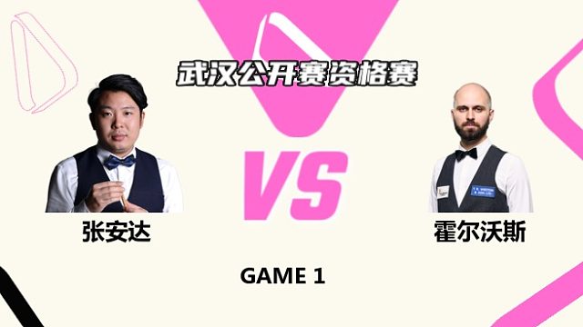 张安达  VS  史蒂文·霍尔沃斯  2025斯诺克武汉公开赛资格赛 清流
