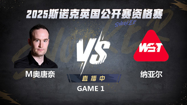 马丁·奥唐奈VS萨希尔·纳亚尔 2025斯诺克英国公开赛资格赛 清流