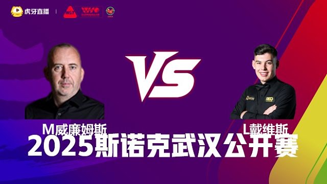 马克·威廉姆斯VS利亚姆·戴维斯 2025斯诺克武汉公开赛 清流