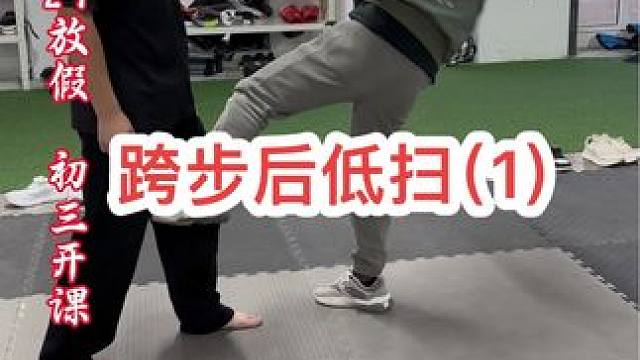 腊月29放假，初三开课
跨步后低扫动作示范讲解（一）#自由搏击 #拳击 #泰拳