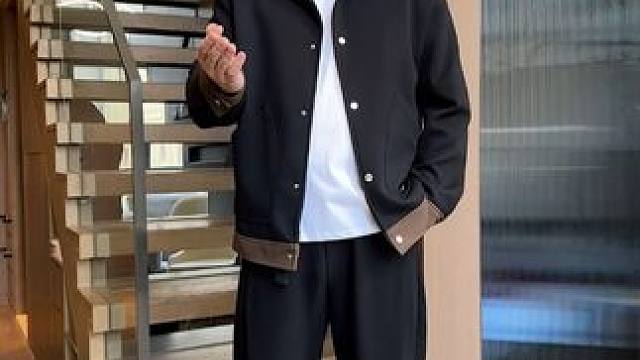 胖子不穿一次撞色夹克，你都不知道自己有多帅气，去开飞机这样穿，空姐全都迷恋你 #男装搭配   #男士