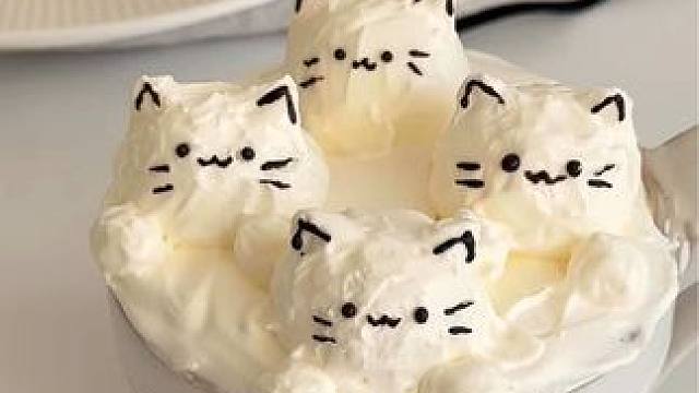 下雪天来一杯猫猫咖啡太幸福了#下午茶甜品 #仙女都在喝什么#今天你喝咖啡了吗