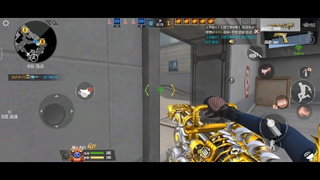 冒蓝火的黄金加特林的压迫感太强了吧     枪法不行子弹来凑    一顿突突  嘎嘎嘎(ಡωಡ)