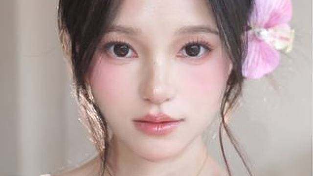 一个清透水润妆～#分享妆容 #淡妆