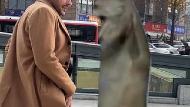 好可怕，路边遇到一只狼王 #狼王舞挑战 #起猛了看到狼王跳舞了 #跳舞的狼 #多重人格 #狼王