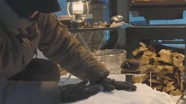 小雪帐篷户外露营，一人一狗精致露营生活...#户外露营 #沉浸式露营