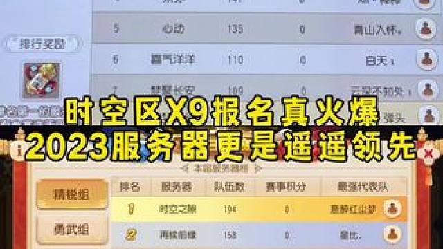 2023服的人是真多啊，X9报名队伍数遥遥领先
#梦幻西游手游 #梦幻手游造梦计划