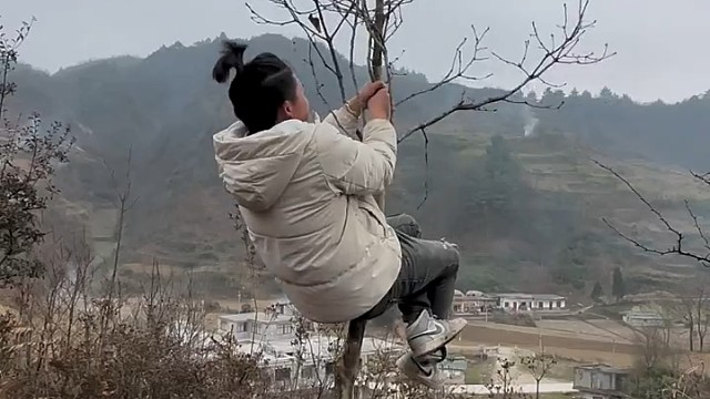 男人靠不住，女人要上树！哈哈